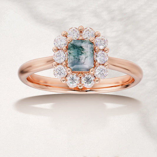 The Meaning of Moss Agate Engagement Rings and What They Attract