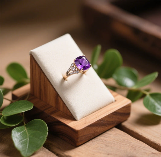 amethyst engagement ring