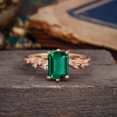 Timeless 3 Carat Emerald Cut Emerald Engagement Ring