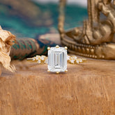 Timeless 3 Carat Emerald Cut Moissanite Engagement Ring