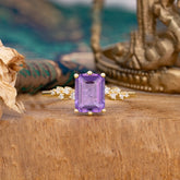 Timeless 3 Carat Emerald Cut Amethyst Engagement Ring