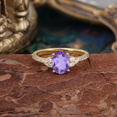 1.5 Carat Oval Cut Amethyst Engagement Ring Anniversary Gift