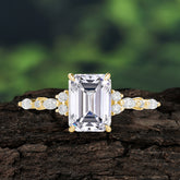 Timeless Emerald Cut Moissanite Engagement Ring