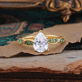 Pear Cut Lab Grown Diamond Engagement Rings for Eco Friendly Elegance