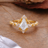 Vintage Luxe Kite-Cut Moissanite Engagement Ring