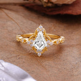 Vintage Luxe Kite-Cut Lab Diamond Engagement Ring