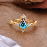 Vintage Luxe Kite-Cut Alexandrite Engagement Ring