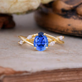 Lux Minimalist 4-Prong Pear-Cut Sapphire Engagement Ring