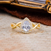 Dazzling 3 - Prong Pear-Cut Lab Diamond Engagement Ring