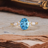 Luxury Legacy 6-Prong Oval-Cut Aquamarine Engagement Ring