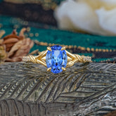 Heirloom 4-Prong Oval Cut Sapphire Engagement Ring