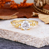 Heirloom-Grade Round Moissanite Diamond Ring