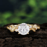 Heirloom-Grade Round Moissanite Diamond Ring