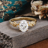 Oval Moissanite Gold Ring for Timeless Love