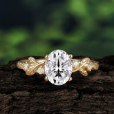 Oval Moissanite Gold Ring for Timeless Love