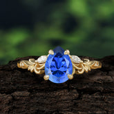 Romantic 4-Prong Pear-Cut Sapphire Engagement Ring