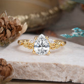 Romantic 4-Prong Pear-Cut Lab Grown Diamond Engagement Ring