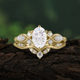 The Sumptuous Oval - Cut Moissanite Halo Ring