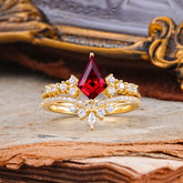 Luxury Kite-Cut Ruby Engagement Ring