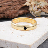 Iuxurious Round Cut Black Onyx Engagement Men's ring