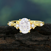 Oval Cut Moissanite Engagement Ring Modern Romance