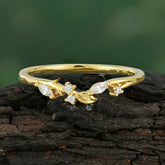 Nature-Inspired Exquisite Minimalist Moissanite Engagement Ring