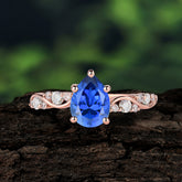 5 Prong Luxury Pear-Cut Sapphire Engagement Ring