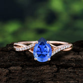 Timeless Vintage 4-Prong Pear-Cut Sapphire Engagement Ring