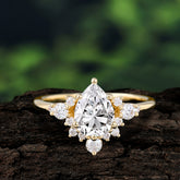 Classic Luxe 6-Prong Pear-Cut Moissanite Engagement Ring