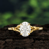 Heirloom 4-Prong Oval Moissanite Engagement Ring
