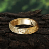 Natural Inspired Vintage Luxury Engagement Men's ring