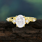 Oval Cut Moissanite Engagement Ring Modern Romance