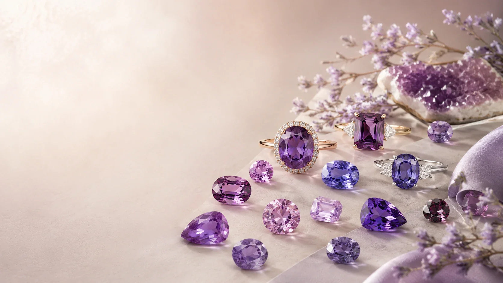 Purple Gemstones: 21 Purple Precious and Semi-Precious Stones for Rings