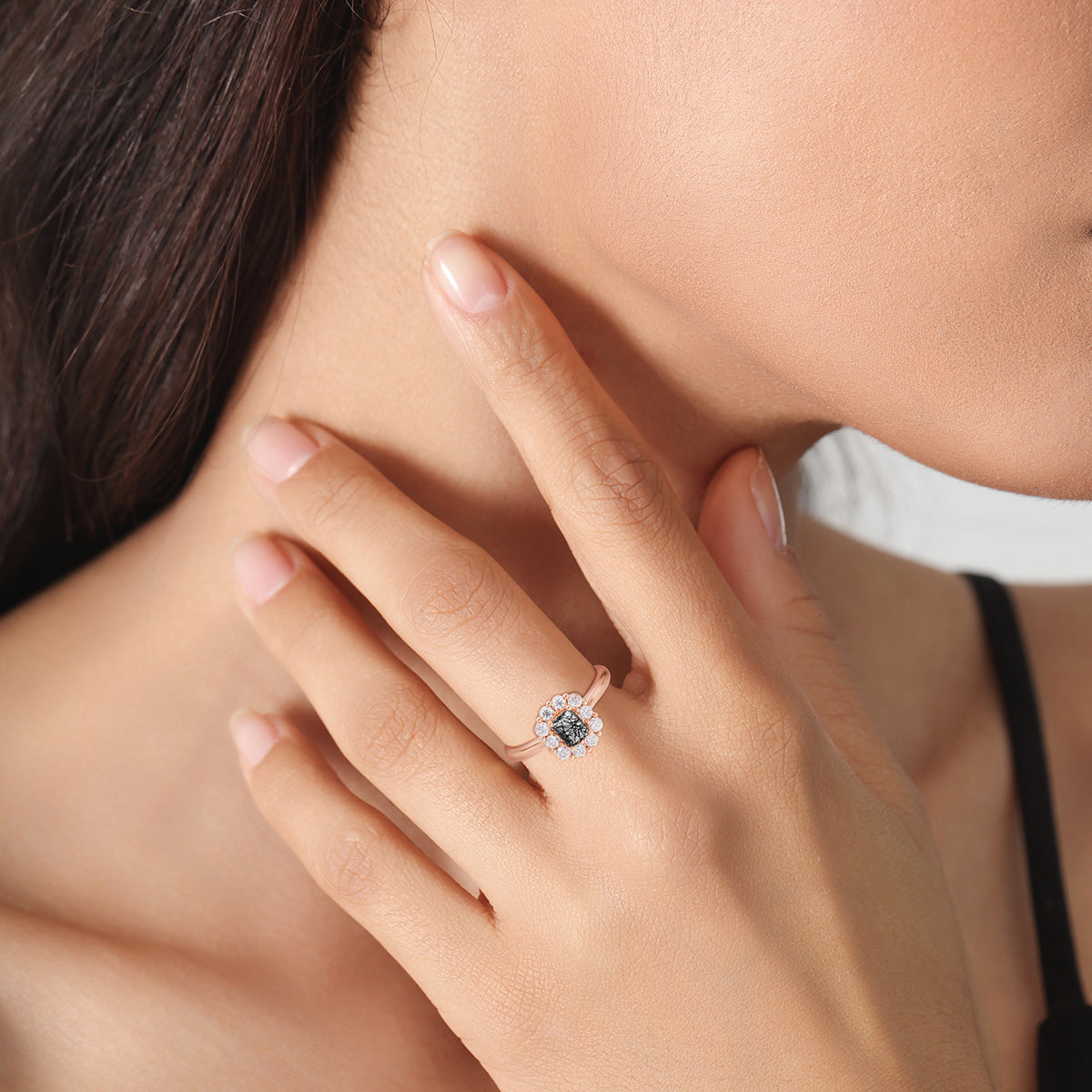 Emerald Cut Moissanite Ring