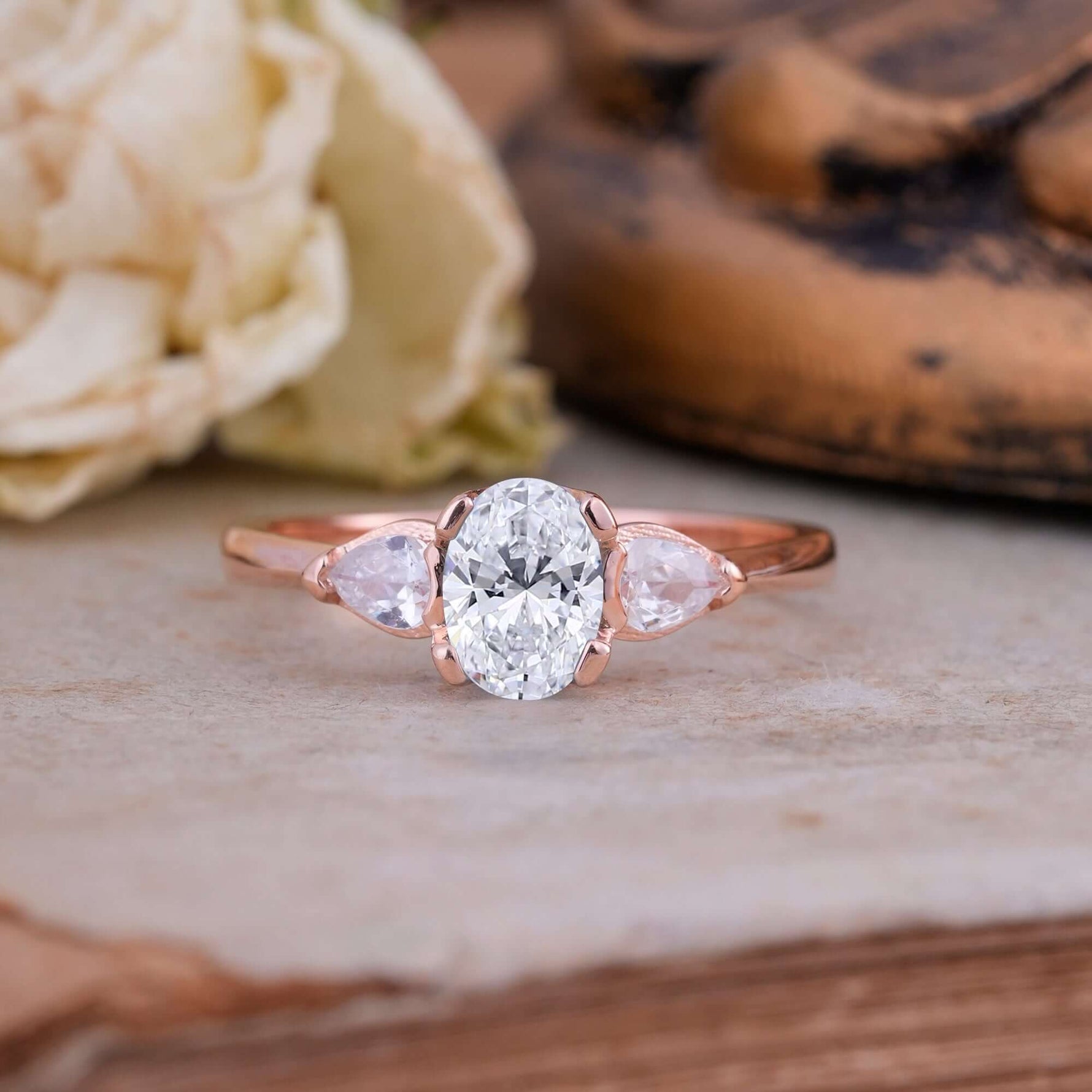 Lab Grown Diamond Three Stone Ring