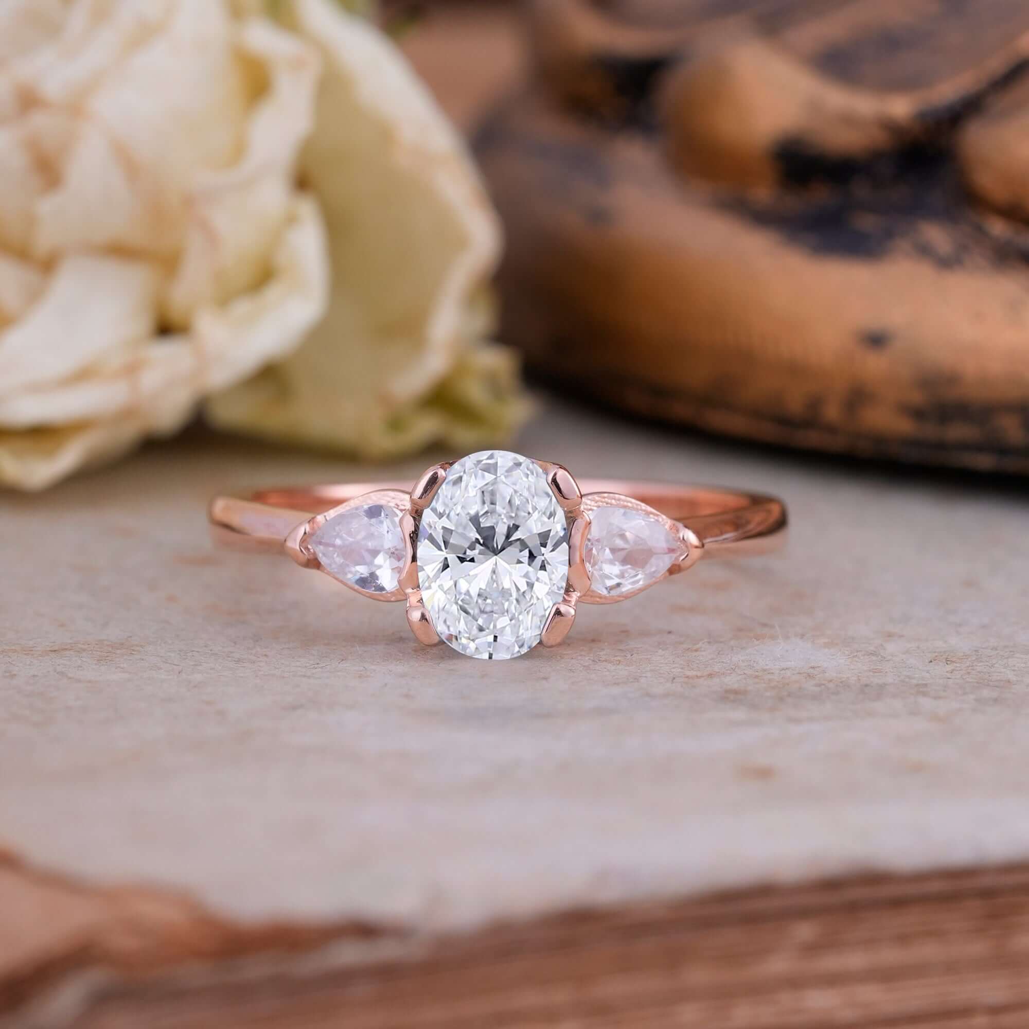 Lab Grown Diamond Three Stone Ring