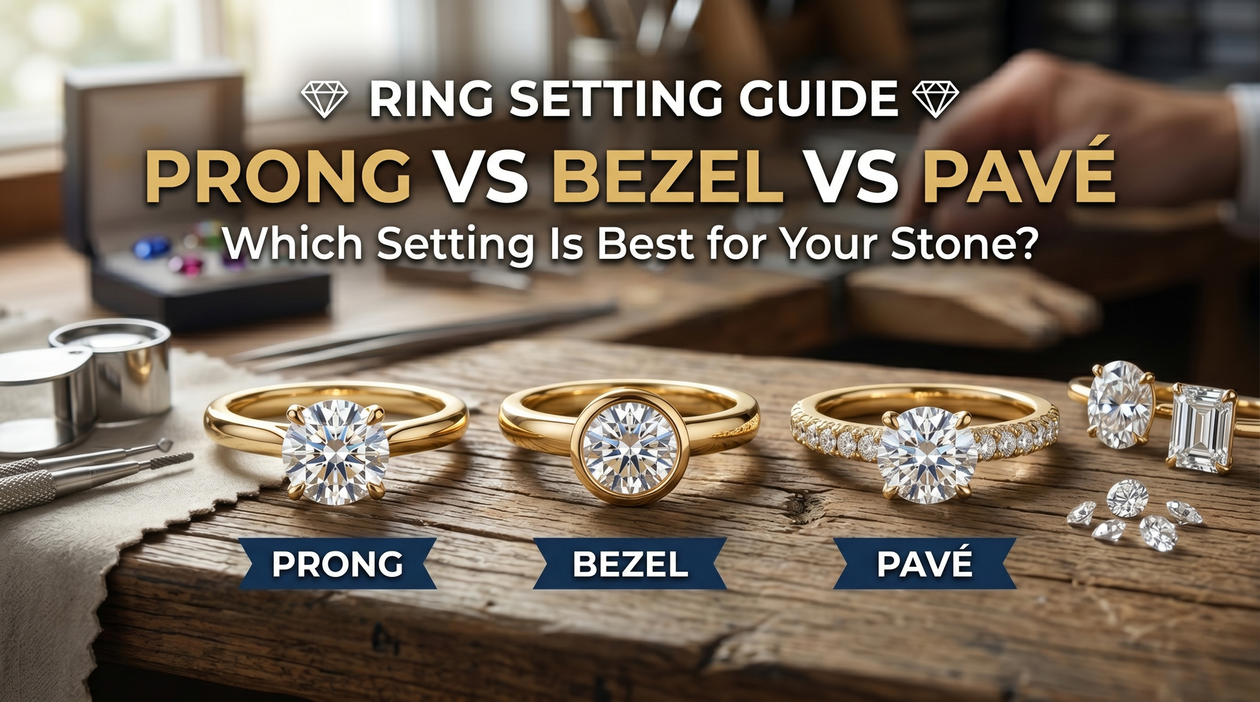 Ring Setting Guide: Prong vs Bezel vs Pavé — Which Setting Is Best for Your Stone?