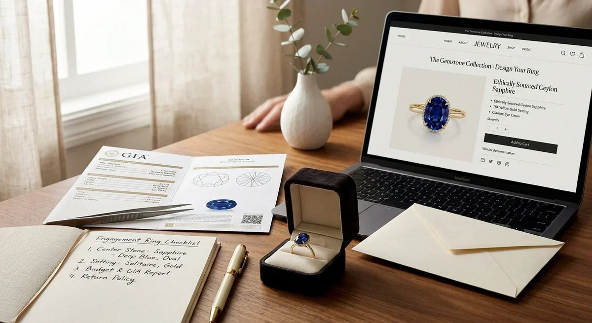 Buy a gemstone engagement ring online guide