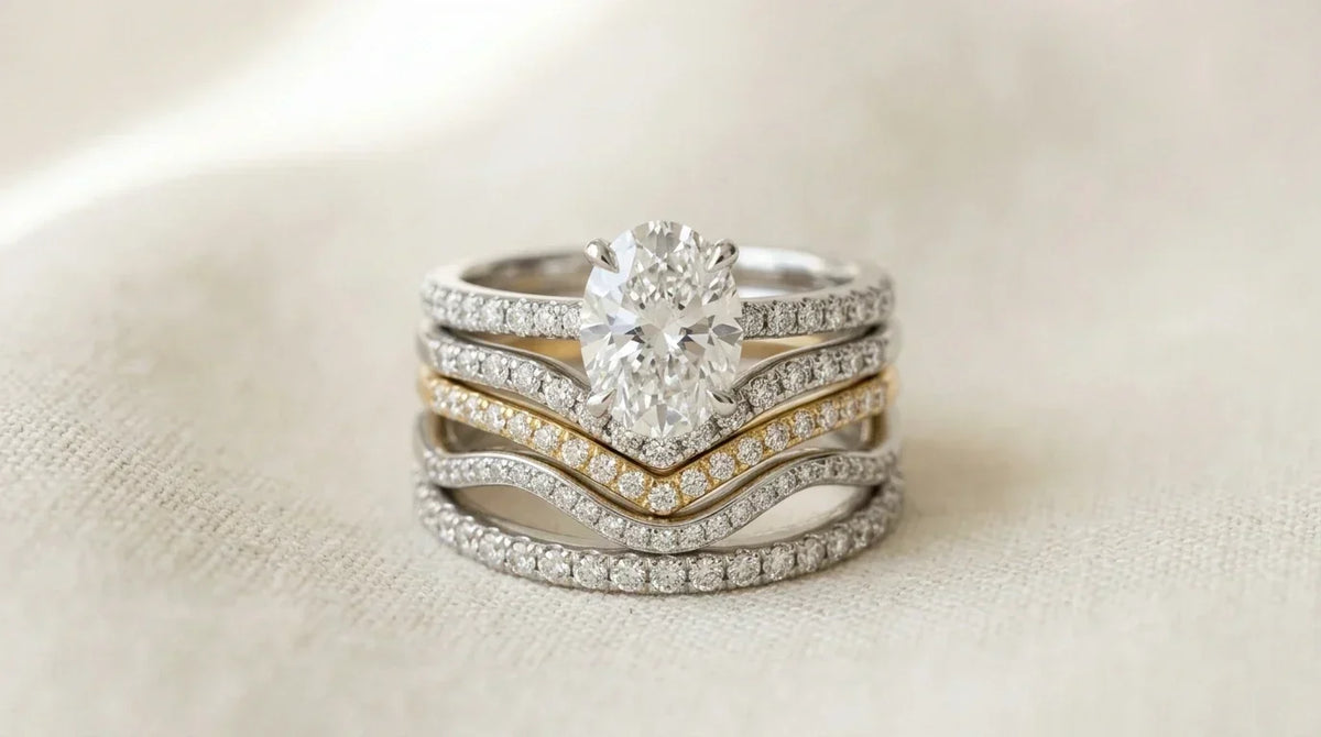 Curved contour wedding bands 2027