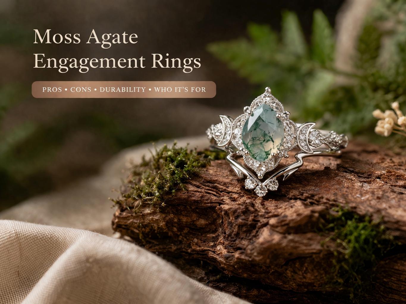 Moss Agate Engagement Rings: Pros, Cons, Durability, and Who They’re Best For