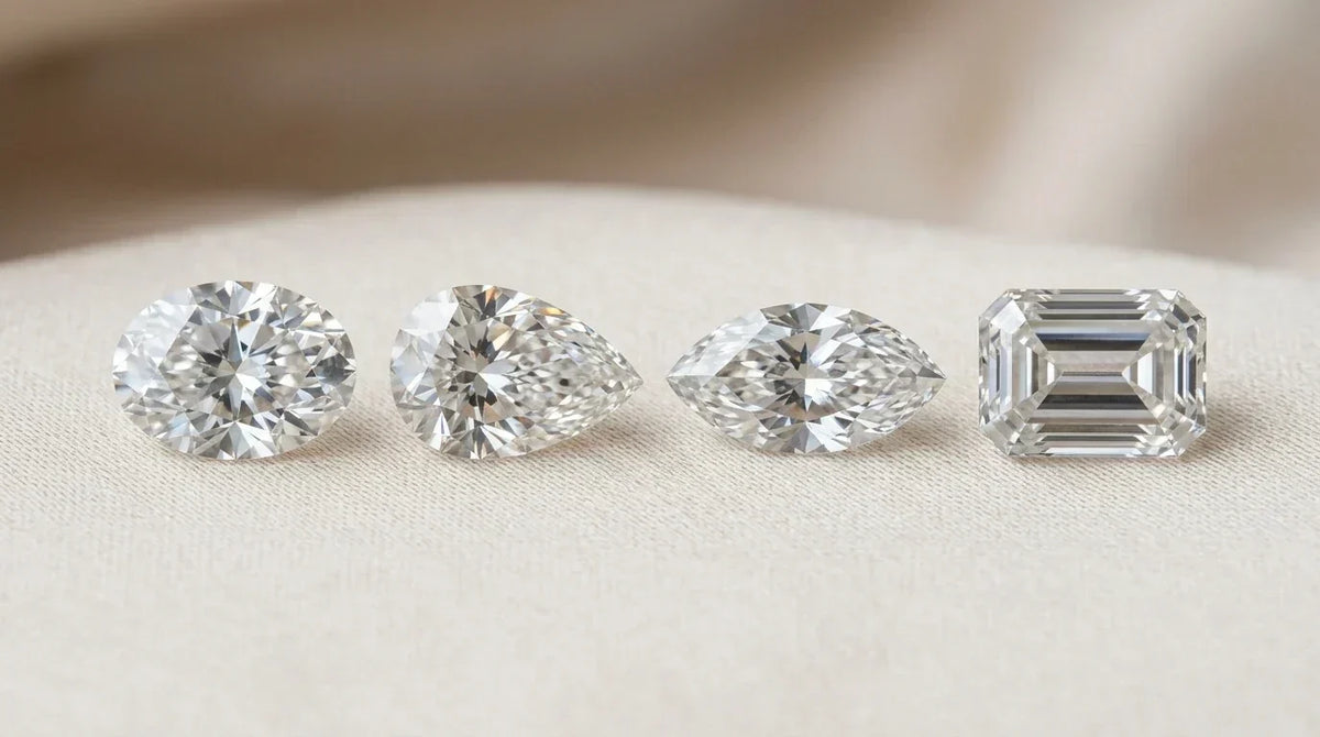 Oval pear marquise emerald cut diamonds