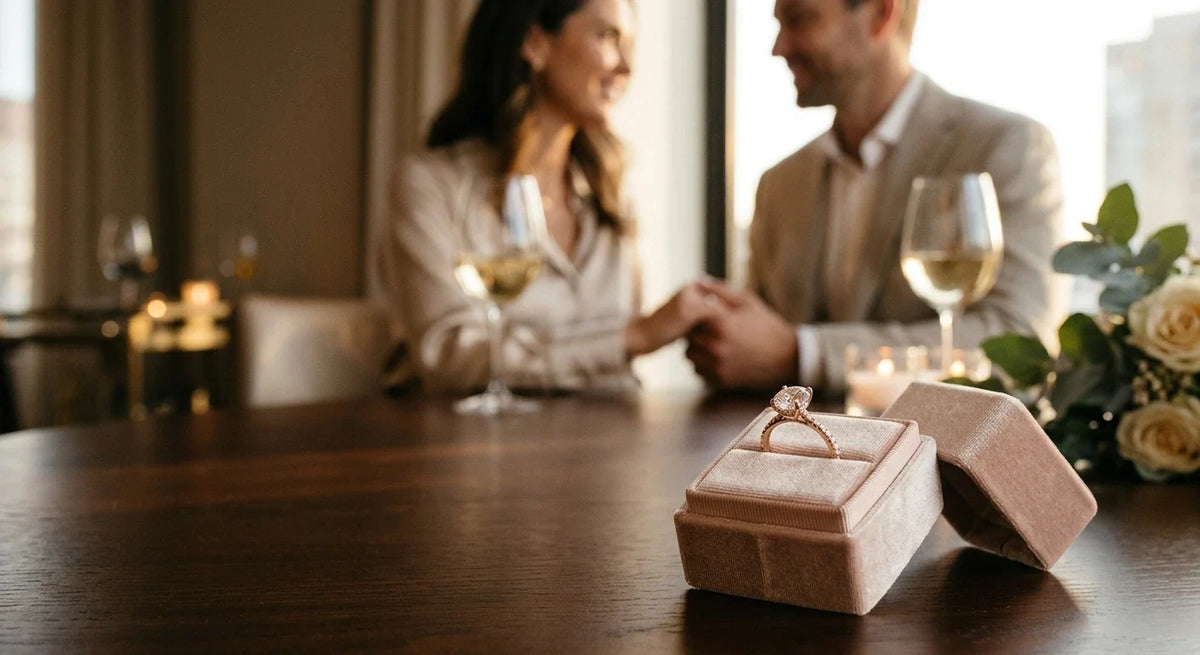 Temporary engagement ring for proposal