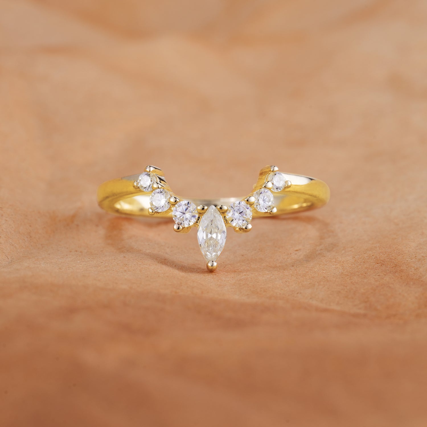 custom made -Vintage Marquise Moissanite Ring