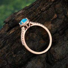 1 Carat Oval Cut Turquoise Halo Ring with Pave Band