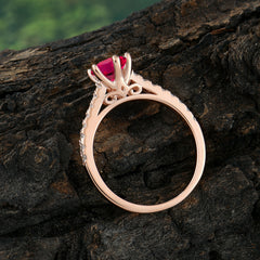 1 Carat Round Cut Ruby Wedding Ring Pave Milgrain Engagement Ring