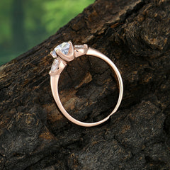 1 Carat Oval Lab Grown Moissanite Engagement Ring Three Stone Wedding Ring