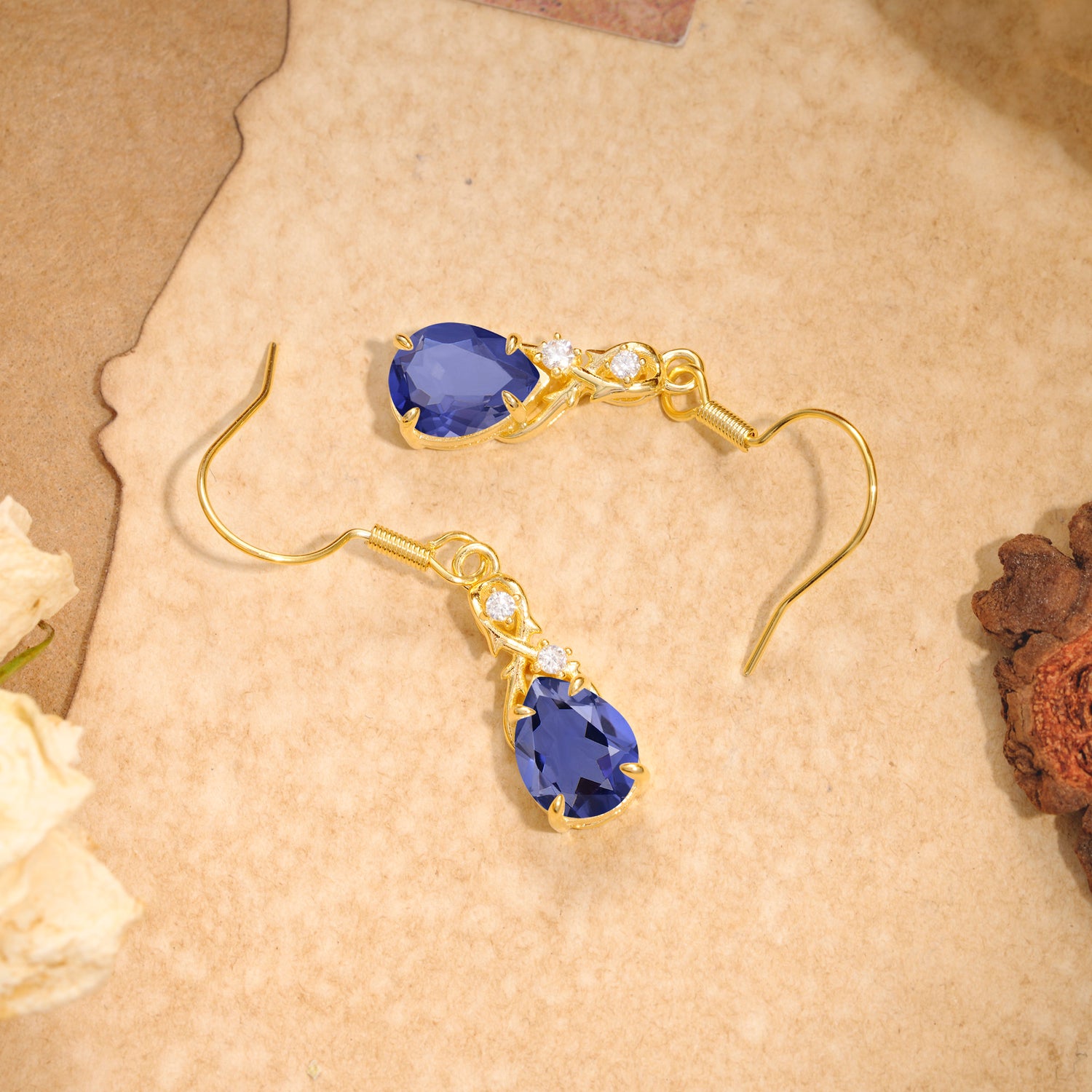 Elegant Pear Cut Tanzanite Earrings