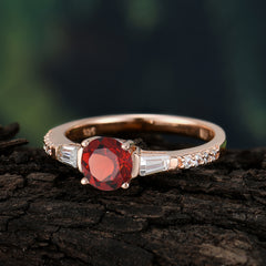 1 Carat Garnet Engagement Ring Side Stone Promise Ring