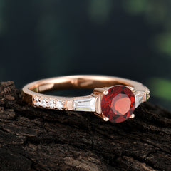 1 Carat Garnet Engagement Ring Side Stone Promise Ring