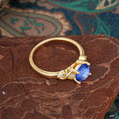 Classic Round Sapphire Engagement Ring for Women